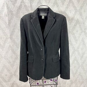 Banana Republic black velour double breasted blazer size 8